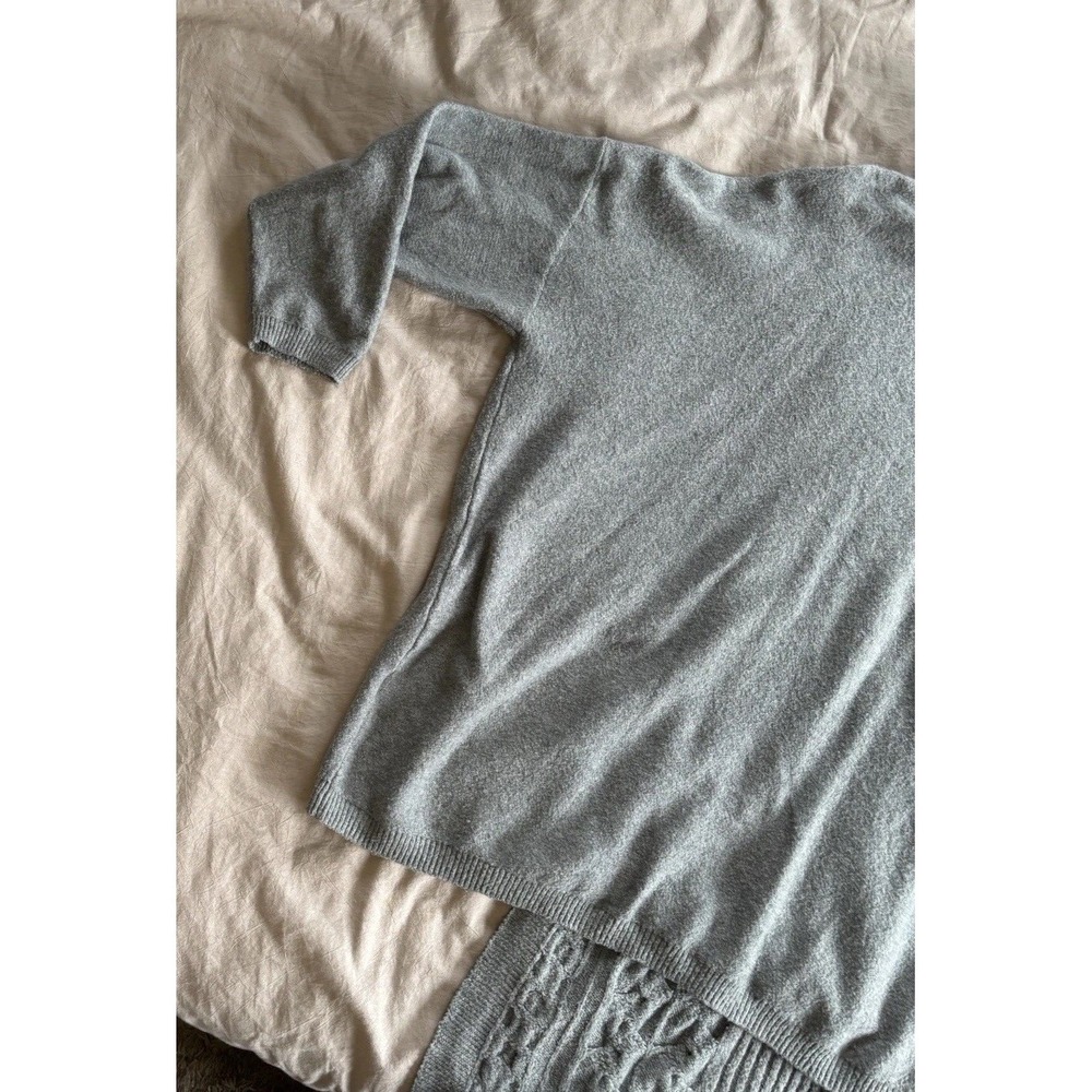 Simplyvera Vera Wang‎ Women's Gray Asymmetrical Sweater Cable Knit XL - Picture 9 of 14